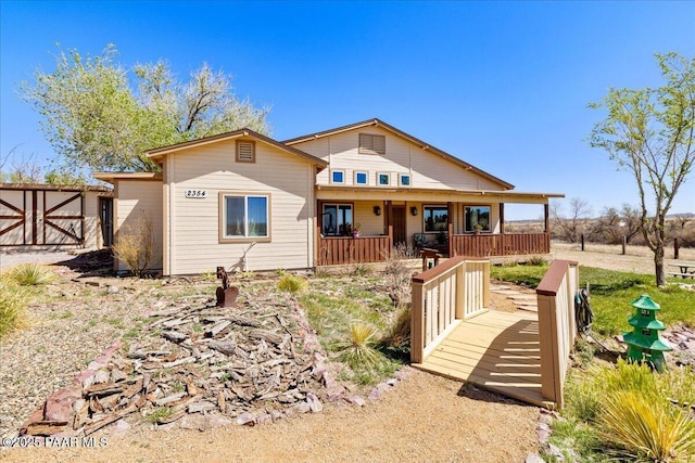 2354 N Kachina Ln, Chino Valley, AZ 86323 - view of front of property with a porch and fence