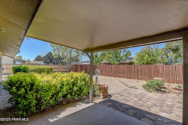 view of patio / terrace featuring a fenced backyard