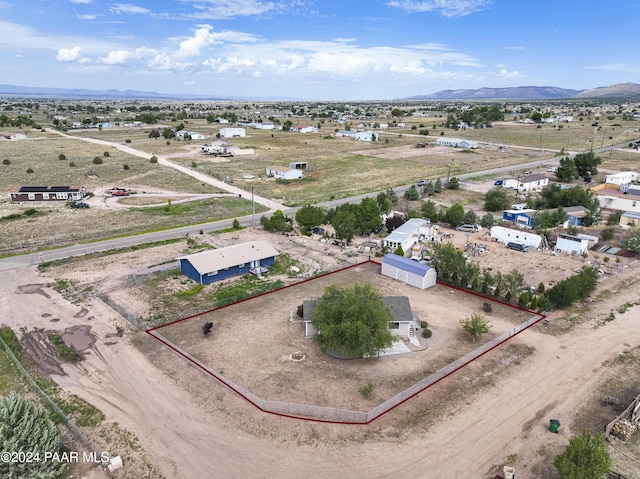 aerial view featuring a mountain view