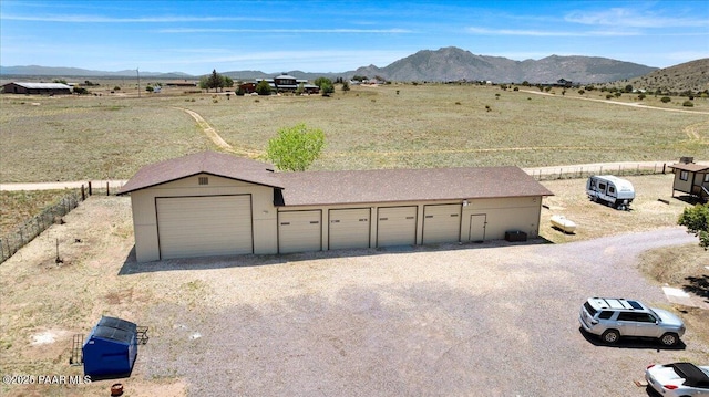 1445 S Table Mountain Rd, Chino Valley, AZ 86323 - garage featuring a mountain view and a rural view