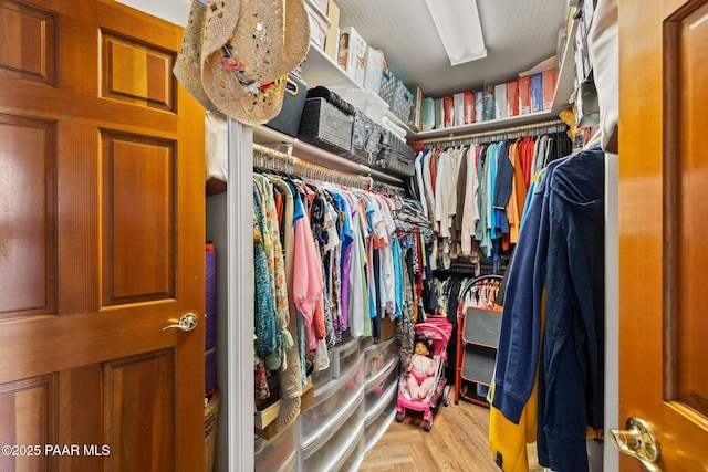 view of walk in closet