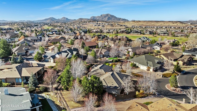 aerial view featuring a mountain view