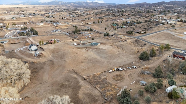 aerial view featuring a mountain view