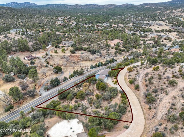 2312 Loma Vista Dr, Prescott, AZ 86305 - aerial view featuring a mountain view