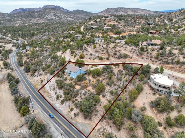 2312 Loma Vista Dr, Prescott, AZ 86305 - drone / aerial view featuring a mountain view