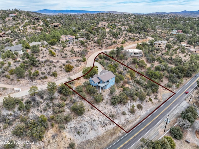 2312 Loma Vista Dr, Prescott, AZ 86305 - birds eye view of property with a mountain view