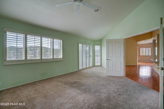 2312 Loma Vista Dr, Prescott, AZ 86305 - empty room with a wealth of natural light, carpet flooring, and ceiling fan