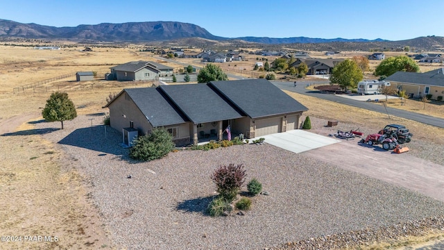 bird's eye view featuring a mountain view