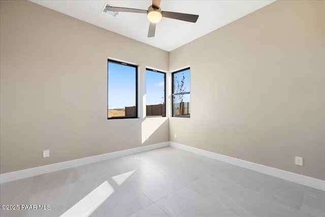 5285 High Cliff Way, Prescott, AZ 86301 - tiled empty room featuring ceiling fan