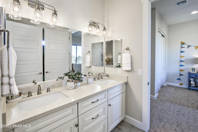 bathroom featuring vanity