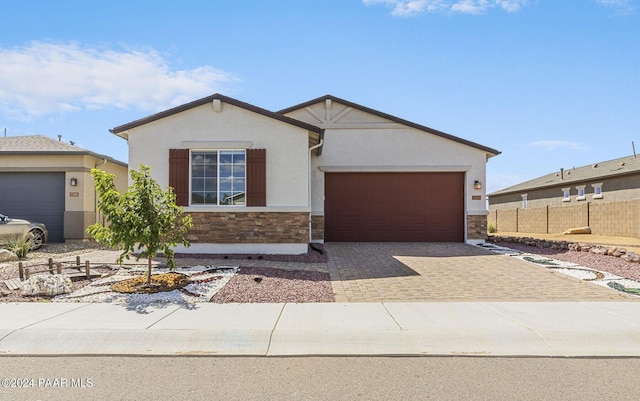 view of front of home featuring a garage