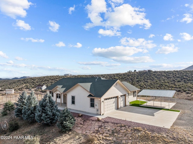 11645 E Prescott Dells Rnch Rd, Dewey-Humboldt, AZ 86327 - birds eye view of property featuring a mountain view