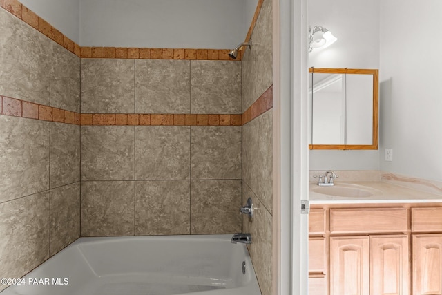 11645 E Prescott Dells Rnch Rd, Dewey-Humboldt, AZ 86327 - bathroom featuring tiled shower / bath combo and vanity
