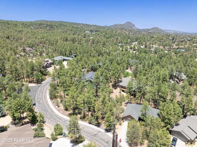 1021 Sheriffs Posse Trl, Prescott, AZ 86303 - bird's eye view of a heavily wooded area and mountains