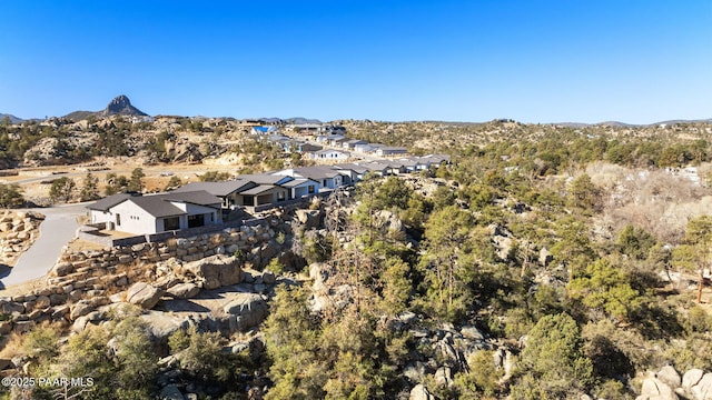 aerial view featuring a mountain view