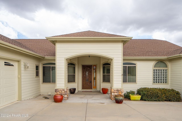 view of front facade with a garage