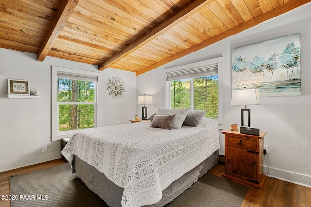 6231 S Champion Way Rd, Prescott, AZ 86303 - bedroom with wood ceiling, wood finished floors, and multiple windows