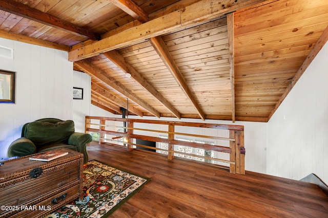 6231 S Champion Way Rd, Prescott, AZ 86303 - living area with wooden ceiling, wood finished floors, and wood walls