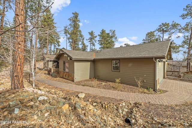 view of home's exterior featuring a garage