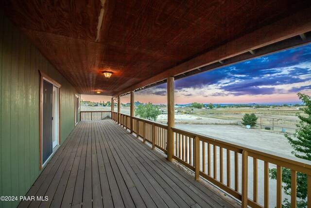 view of deck at dusk