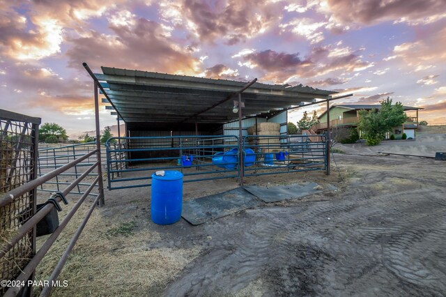 view of horse barn