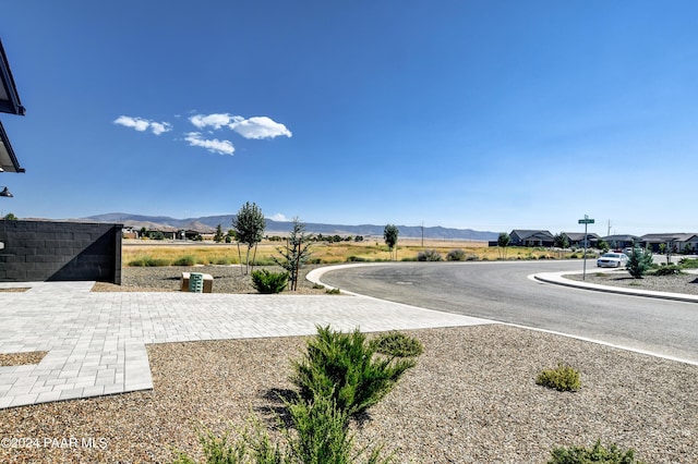 view of street featuring a mountain view