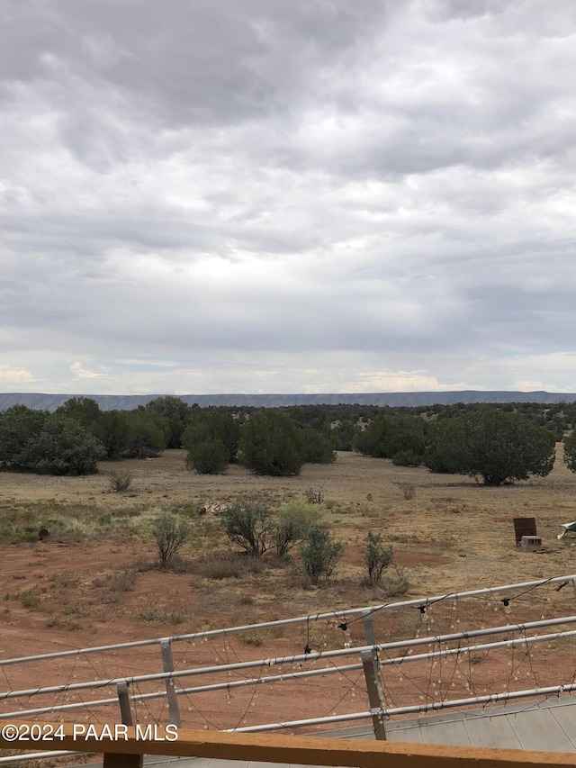 view of yard with a rural view