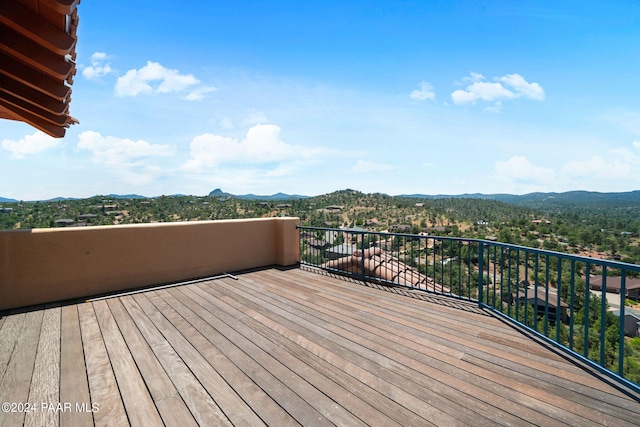 2253 Shadow Ridge Rd, Prescott, AZ 86305 - wooden deck with a mountain view