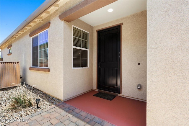 1364 Towhee Trl, Prescott, AZ 86305 - doorway to property with stucco siding and a patio area