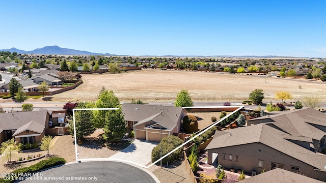 7876 N Siesta Sunset Ln, Prescott Valley, AZ 86315 - aerial view with a residential view and a mountain view