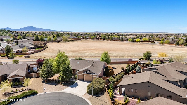 7876 N Siesta Sunset Ln, Prescott Valley, AZ 86315 - drone / aerial view with a mountain view and a residential view
