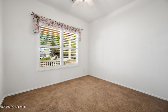7876 N Siesta Sunset Ln, Prescott Valley, AZ 86315 - carpeted spare room featuring ceiling fan and baseboards