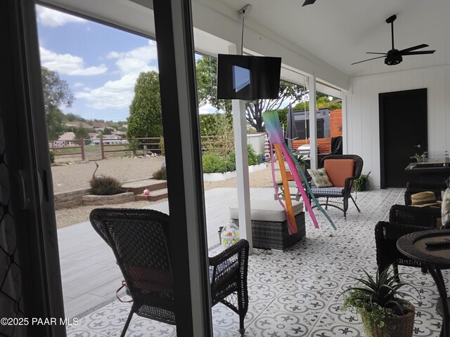 11040 Singletree Trl, Dewey-Humboldt, AZ 86327 - view of patio / terrace featuring a ceiling fan