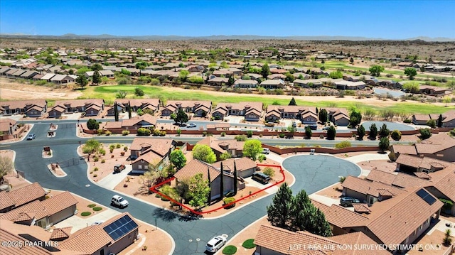 515 S Camino De Encanto, Cornville, AZ 86325 - aerial perspective of suburban area featuring mountains and property boundaries highlighted