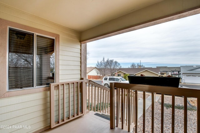 balcony with a residential view