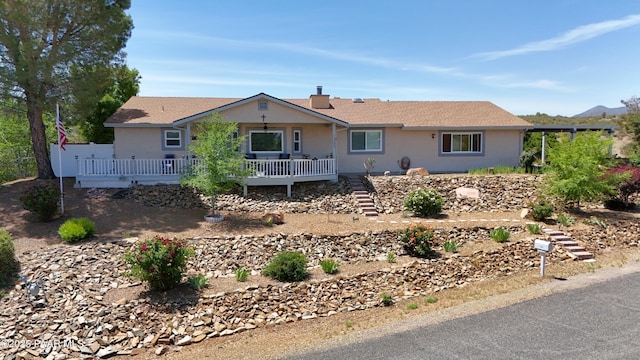 11755 Hondo Hts, Dewey-Humboldt, AZ 86327 - single story home with stucco siding and a chimney
