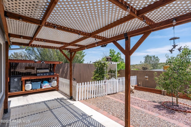 11755 Hondo Hts, Dewey-Humboldt, AZ 86327 - fenced backyard featuring a pergola