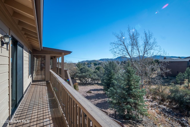 balcony with a mountain view