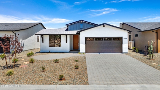 1324 Rockwood Dr, Prescott, AZ 86305 - view of front of home with a garage, decorative driveway, and stucco siding