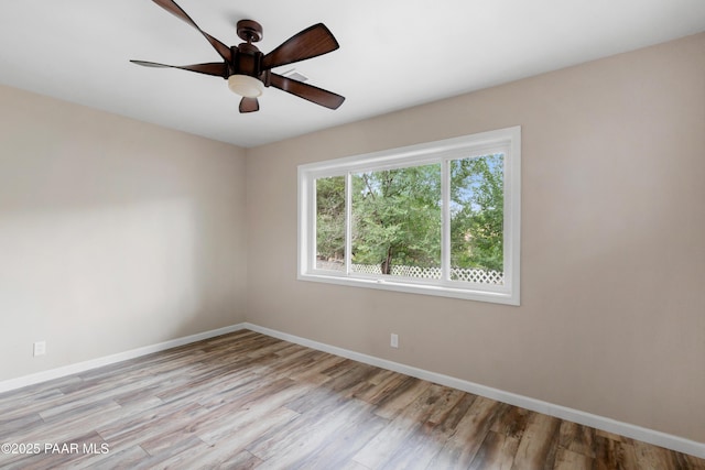 315 N Robinson Dr, Prescott, AZ 86303 - spare room featuring baseboards, wood finished floors, and ceiling fan