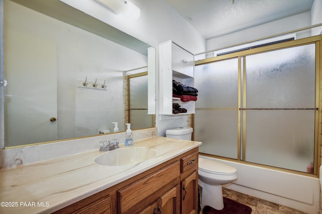 3718 N Navajo Dr, Prescott Valley, AZ 86314 - full bath with vanity, enclosed tub / shower combo, and toilet