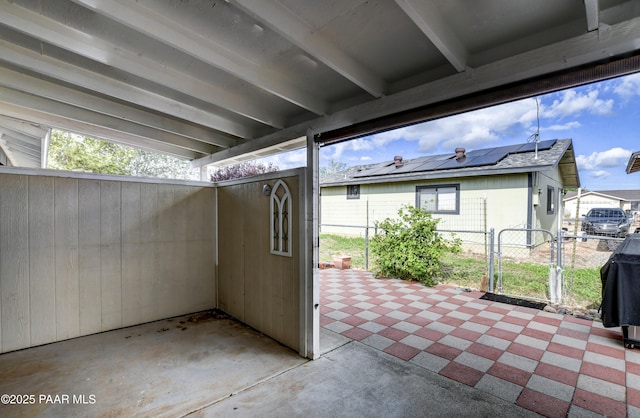 3718 N Navajo Dr, Prescott Valley, AZ 86314 - view of patio / terrace with fence and a gate