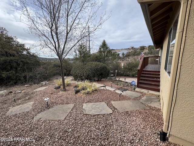 2508 N Leah Ln, Prescott, AZ 86301 - view of yard with a wooden deck