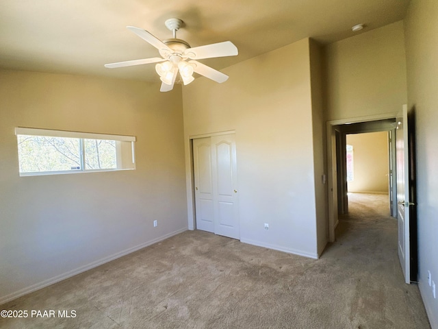 2508 N Leah Ln, Prescott, AZ 86301 - unfurnished bedroom featuring a ceiling fan, baseboards, carpet, and a closet