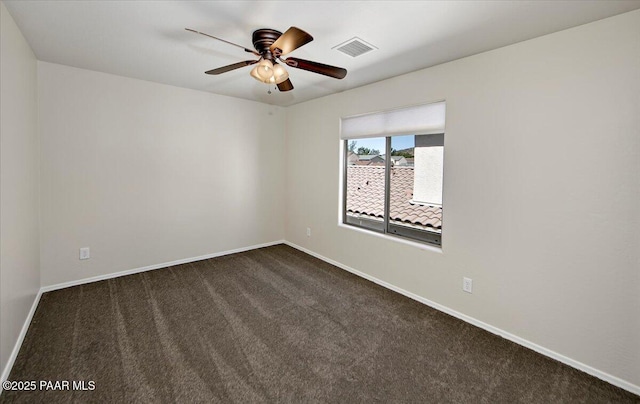 7273 Woolsey Ranch Rd, Prescott Valley, AZ 86314 - empty room with ceiling fan and dark colored carpet