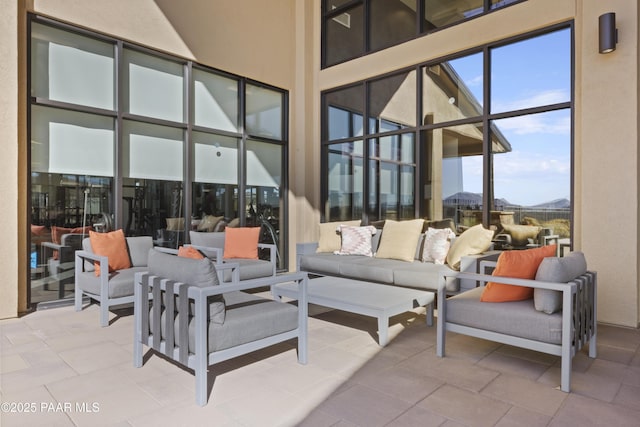 view of patio / terrace featuring an outdoor hangout area