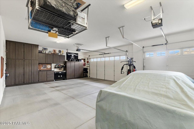 garage featuring a garage door opener