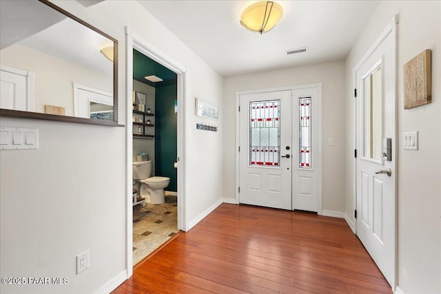 entrance foyer with hardwood / wood-style flooring