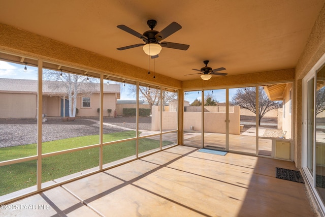 920 Heather Ln, Chino Valley, AZ 86323 - unfurnished sunroom featuring a ceiling fan