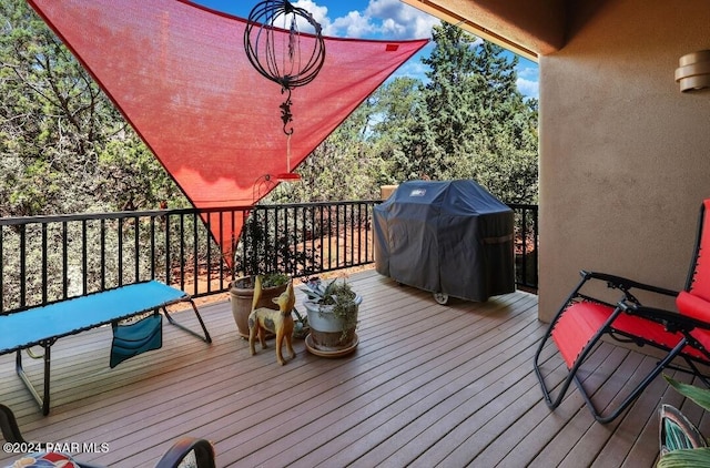 deck with grilling area